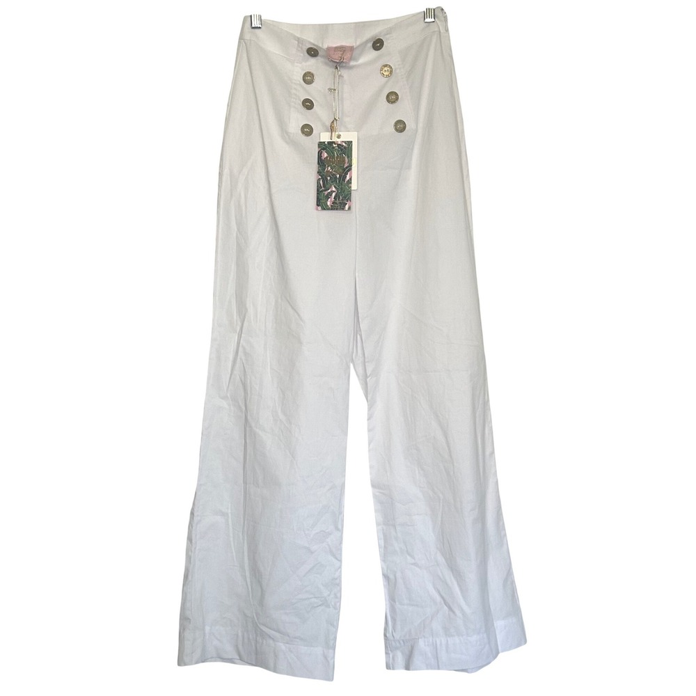 Show Me Your MuMu White Wide Leg Sailor Pants